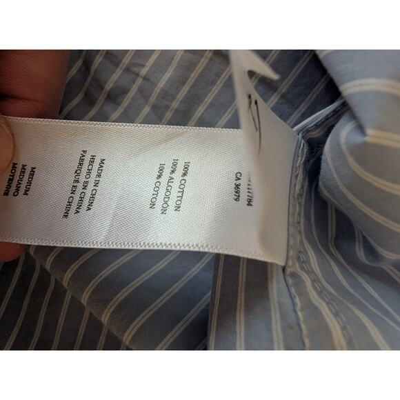 Rails Stina Oxford Blue & White Stripe Button Down Dress Office Shirt Sz M - Picture 9 of 10